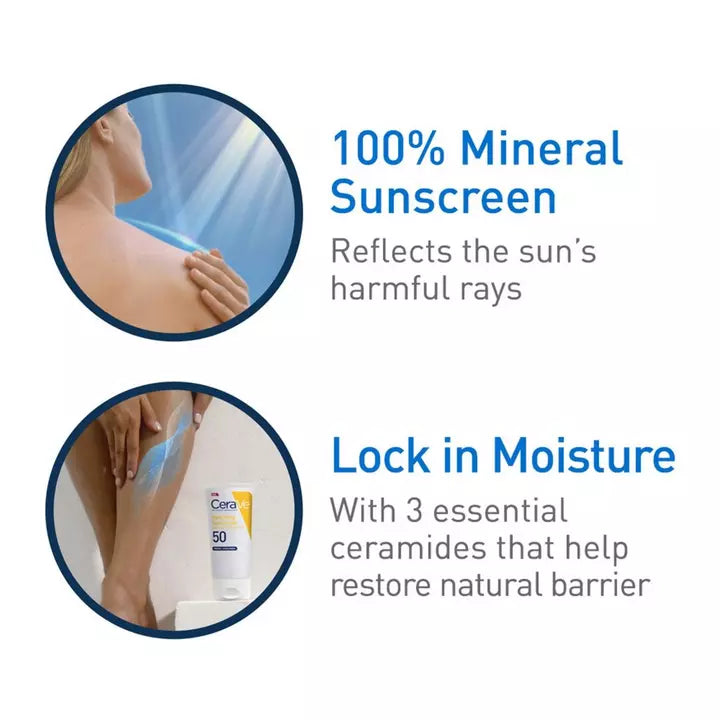 CeraVe Hydrating Mineral Sunscreen Broad Spectrum SPF 50